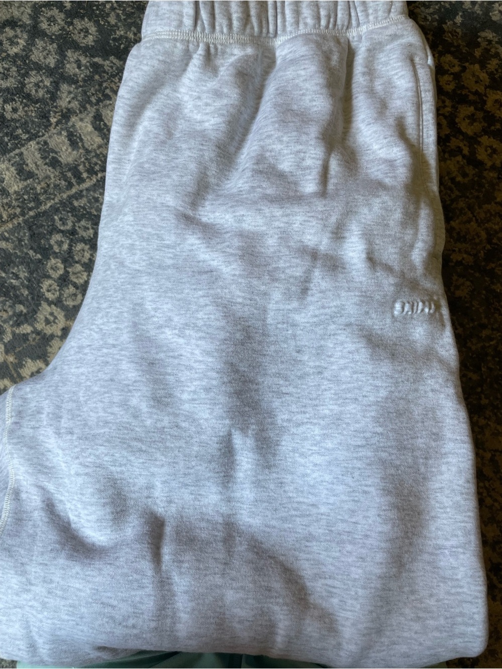 Skims Cotton Fleece Classic Straight Leg Sweatpants - Light Heather Grey 2X NWT